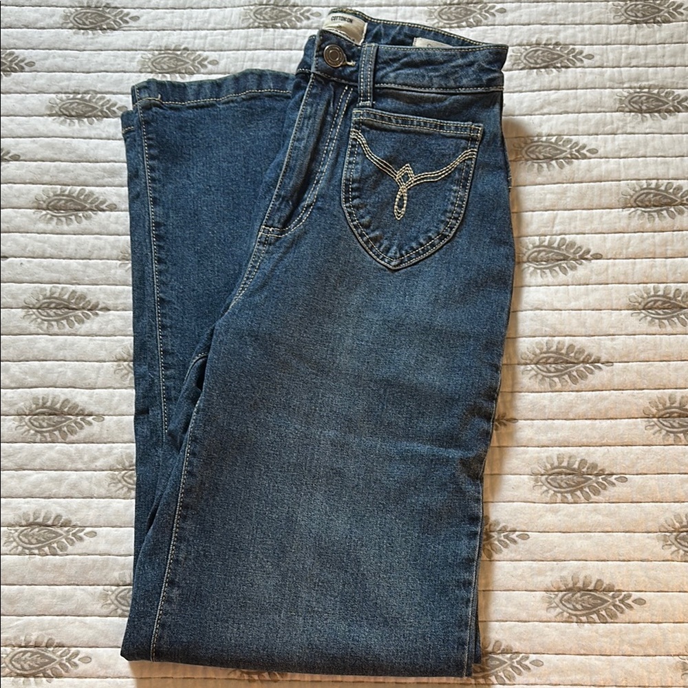 Cotton On Curvy Wide High Waisted Women's Blue Jeans